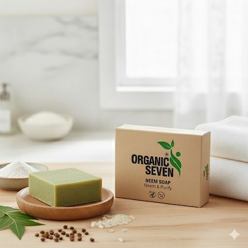 🌿 Organic Seven Neem Handmade Soap – Purify & Protect 🌱