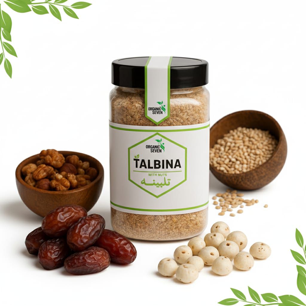🌿 Organic Seven Talbina with Nuts – Natural Energy & Wellness ✨