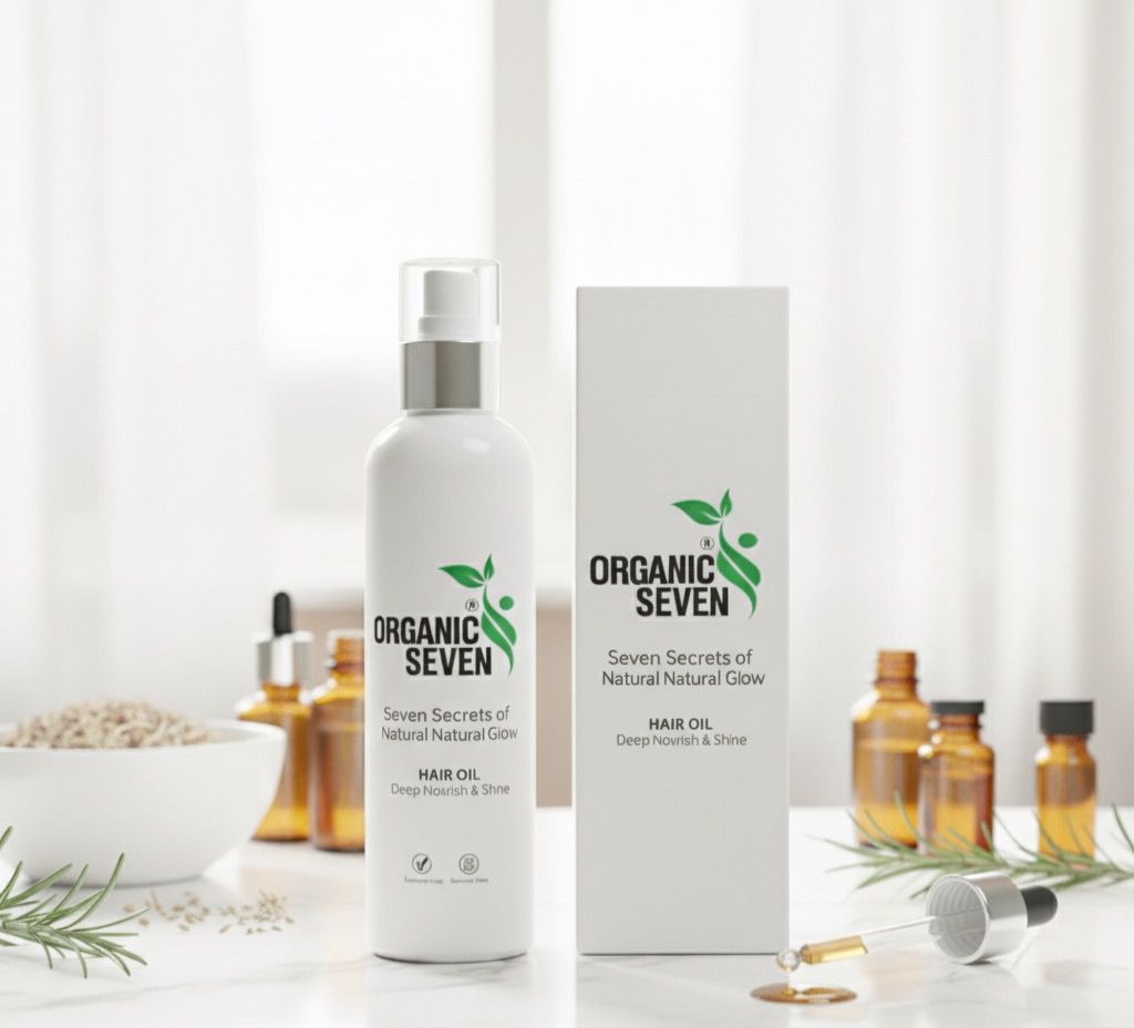 🌿 Organic Seven Hair Oil- Hair Growth, Anti Dandruff & Hair Fall Control ✨(100ml)