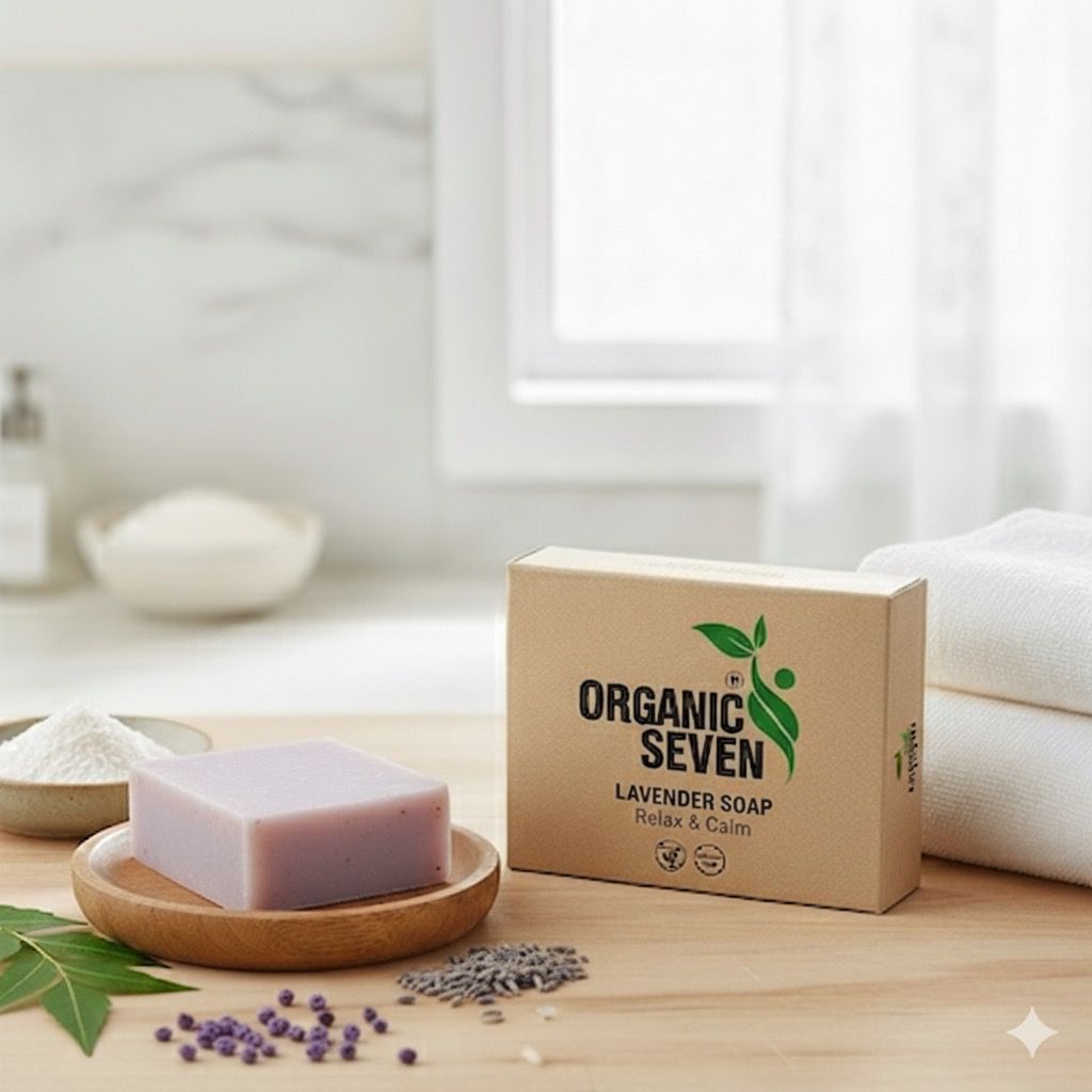 🌿 Organic Seven Lavender Soap 🧼✨